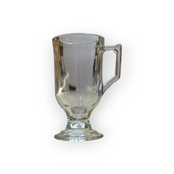 3 Irish Cream Clear Glass Coffee Mugs - Picture 3 of 3